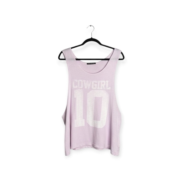 OG: Wildfox Couture ♕ Cowgirl 10 Cutoff Muscle Tee Tank Top ♕ Lilac Blush ♕ Med - Picture 14 of 16